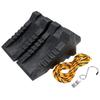 Meltec Car Tire Stopper Plastic Black 2 Pieces Compatible with General Passenger Machinery Includes Connecting Rope Made In Japan FT-25 Cars/All