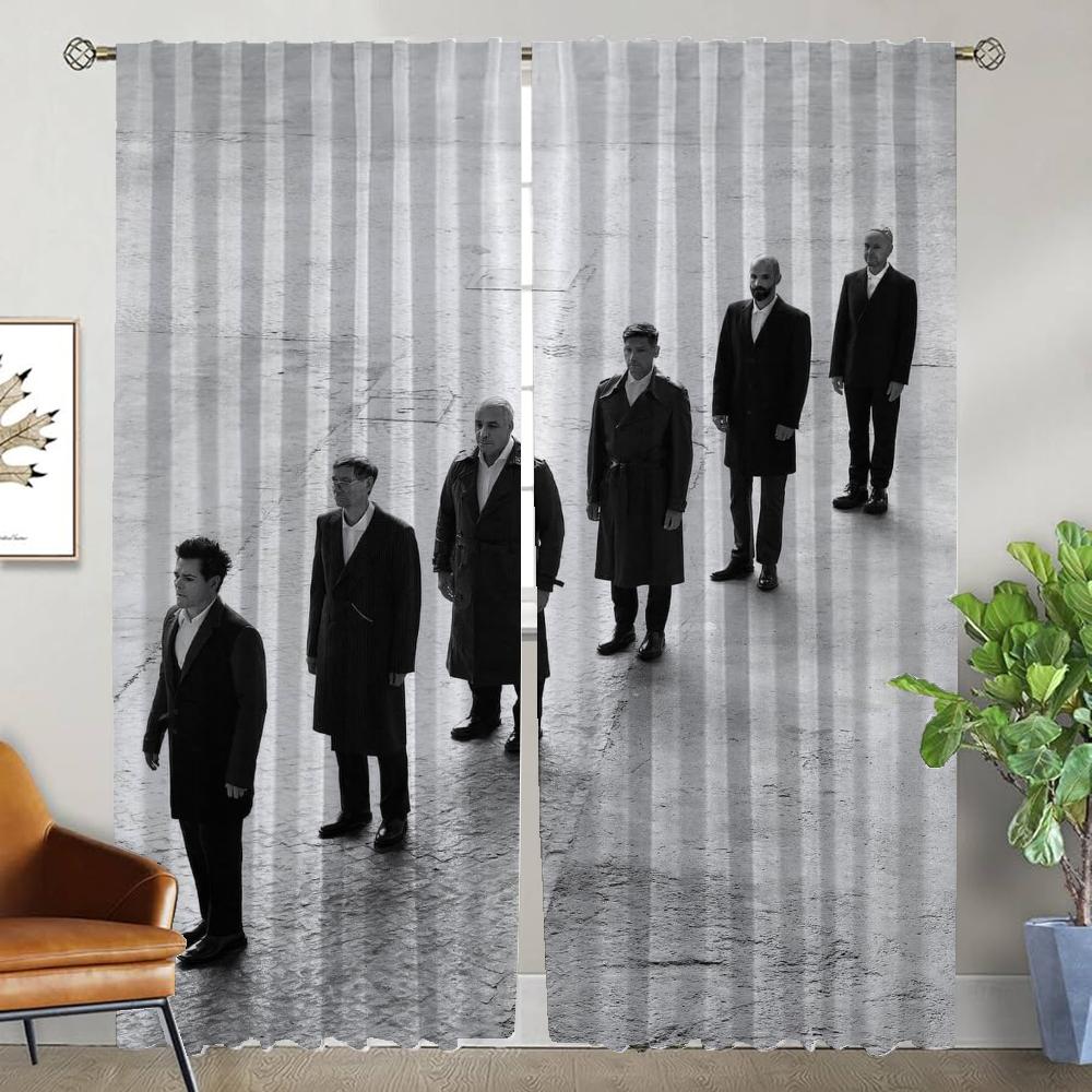 Modern Living Room Curtains for Camera Rock-rammsteines Shades Blackout Curtain Tulle for Bedroom Partition Halloween Decoration