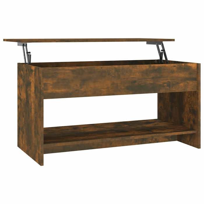 VidaXL Coffee Table Smoked Oak 102x50x52.5 Cm Engineered Wood 819290