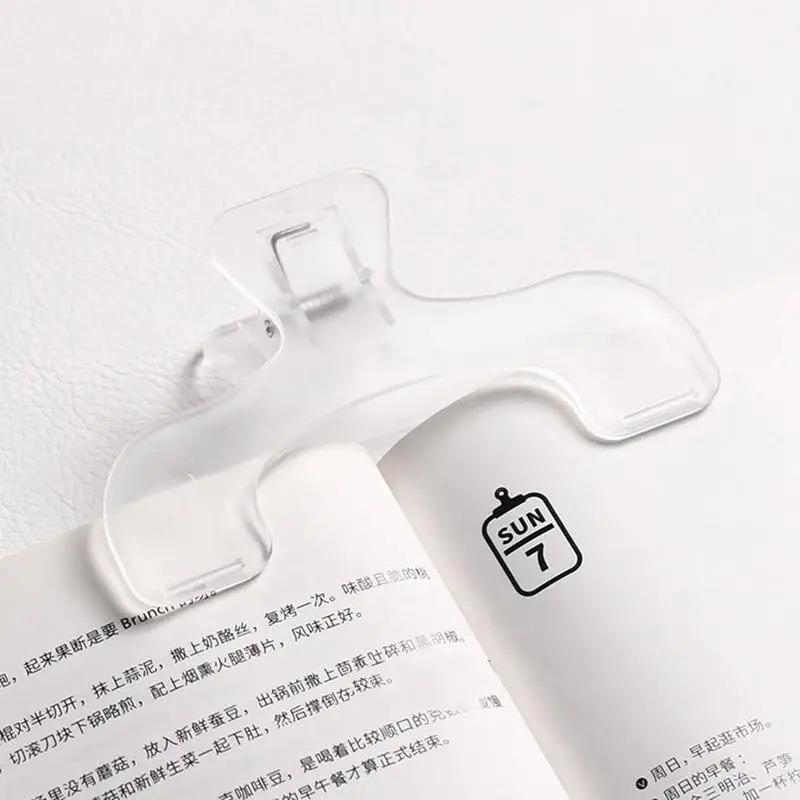 Practical Note Holder for Bookstore - Transparent Plastic Book Clip, Simple Reading Aid, Fixed Book Holder & Creative Bookmark