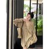 French Ruffled V-neck Shirt for Women Spring and Autumn Buttoned Loose Casual Top