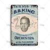 DORA Tin Sign MISES KING OF THE BLUES BB King Metal Poster Classic Metal Sign Wall Plate Home Garden Cafe Industrial Decor Old Metal Plaque