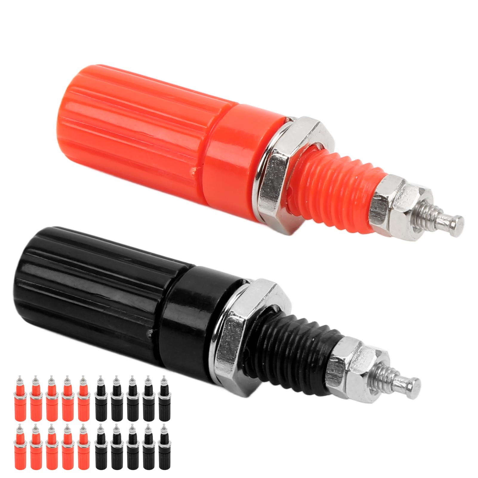

10Pairs Banana Plug 4mm Corrosion Resistance Insulation Performance Pluggable M3 Binding Post