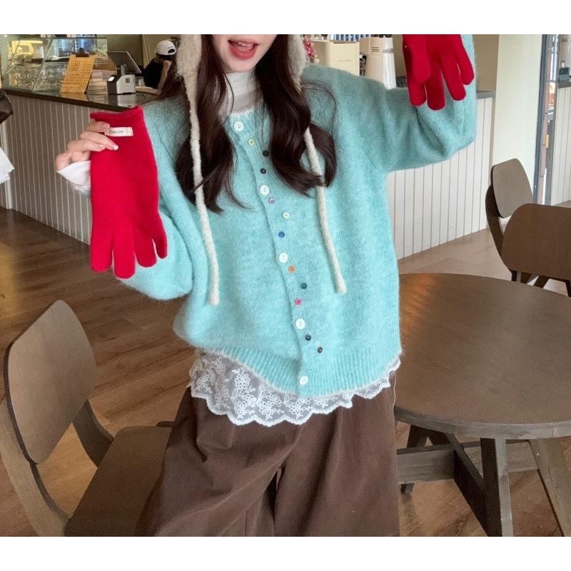 Sweet Wind Niche Age-reducing Temperament Long-sleeved Sweater Cardigan Women's New Autumn Thin Versatile Loose Top