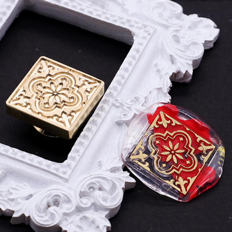 Blumenwachssiegel, Siegel, Retro-Handwerk, Siegelstempel, Kopf, Karte, Umschlag, Hochzeitseinladung, Geschenkverpackung, Scrapbook