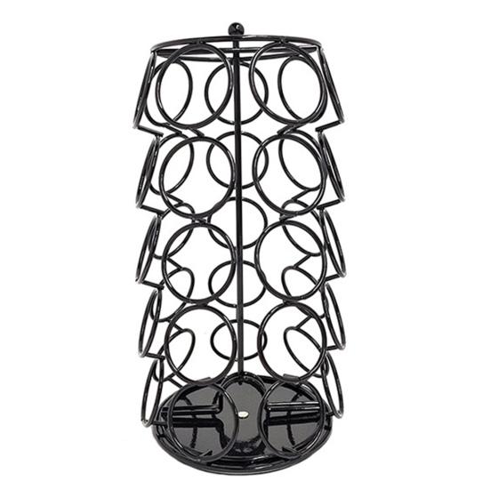 

Стойка для кофейных капсул с 35 отверстиями, большая вместимость, вращение на 360 градусов, вращающаяся стойка для хранения кофейных капсул в форме башни, для ежедневного использования чёрный