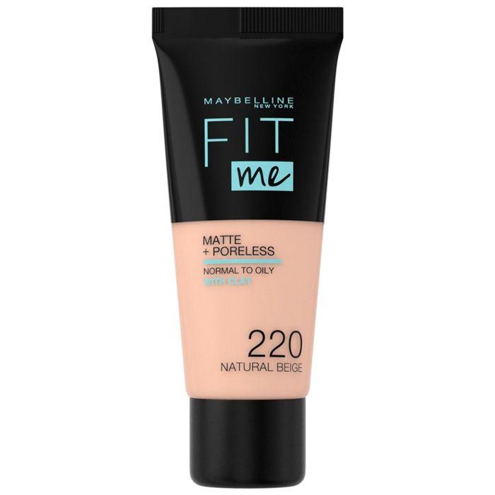 Foundation - Maybelline - Fit Me 220 Natural Beige - 30ml - Non-comedogenic - Mattifying Effect