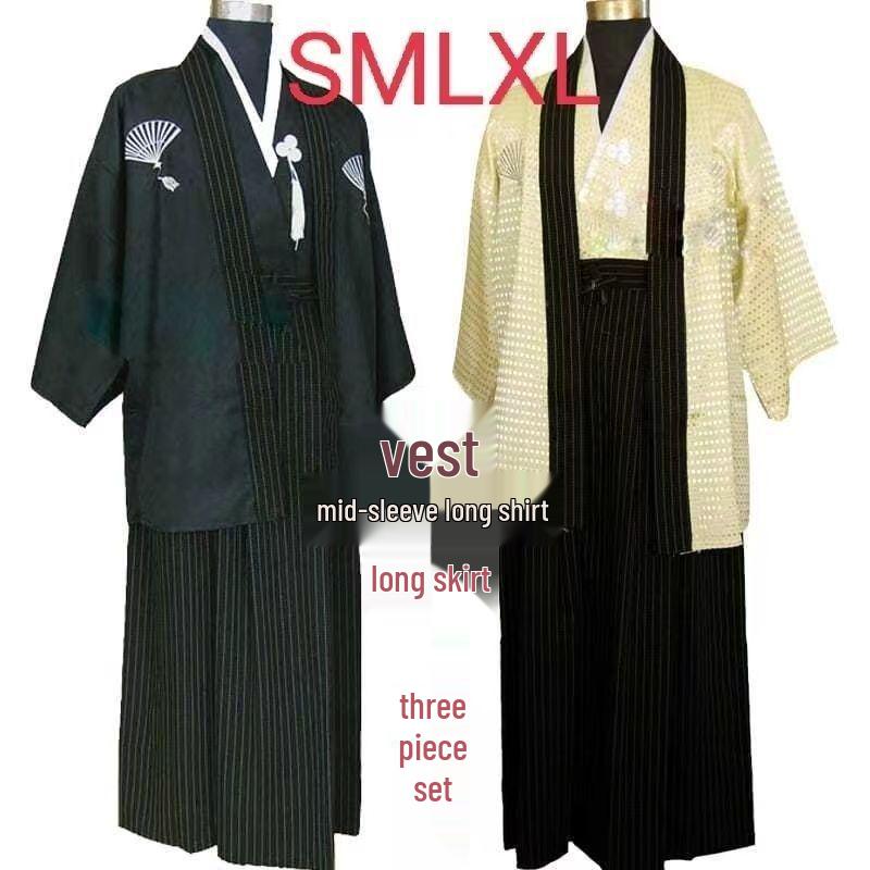 Kimono Anime Samurai da Uomo: Costume Giapponese Tradizionale per Spettacolo