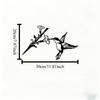 Metal Wall Art Hummingbird Flower, Rust-Resistant Mural for Nature Decor, New Year Easter Gift for Home, 1pc