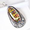 Natural Opal Pendant 925 Sterling Silver 46 ct Gemstone Oval October Birthstone for Gem Collections