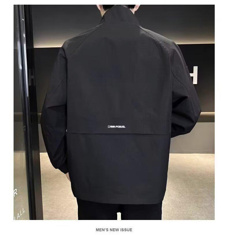 Trendy Men's Stand-Collar Padded Workwear Jacket - Warm, Loose, Versatile Autumn/Winter Outerwear