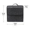 Multifunctional Car Trunk Storage Made of Felt Material with Dark Gray Box, Foldable, Non-Slip Handles, High-Quality Texture, (301629cm)