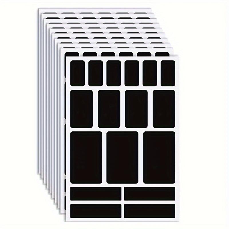 

170 шт. Многоразовые водонепроницаемые наклейки, Волнистые наклейки-этикетки для кухонной кладовой, Подходят для контейнеров, банок, приправ, хранения продуктов 170pcs чёрный