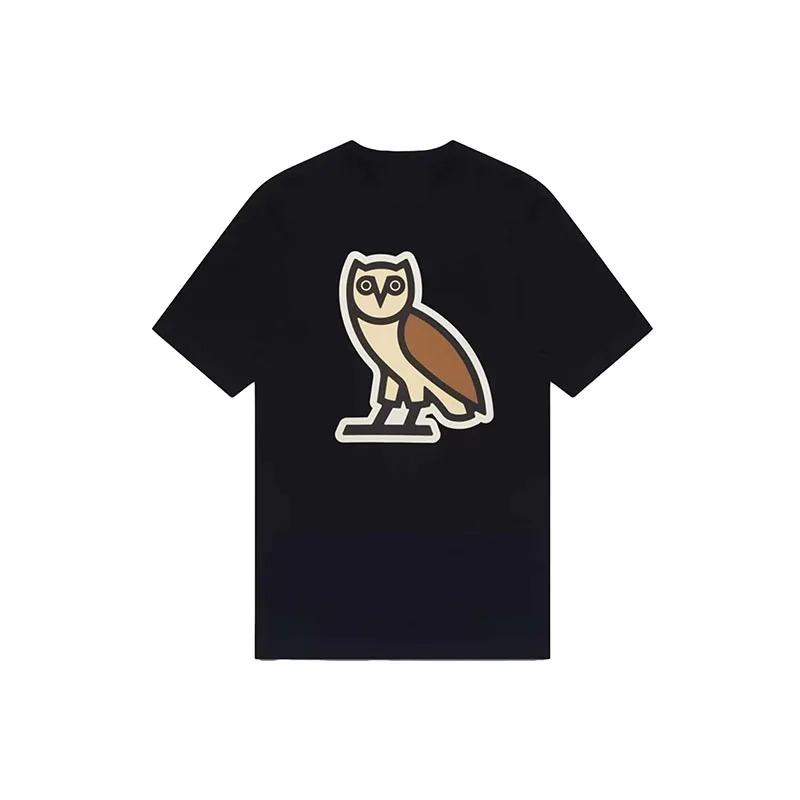 Classic Luxury Men's Pure Cotton Clothing OVO Personalized Graphic Letter Printing Street Fashion Y2K Women's Short-sleeved Top