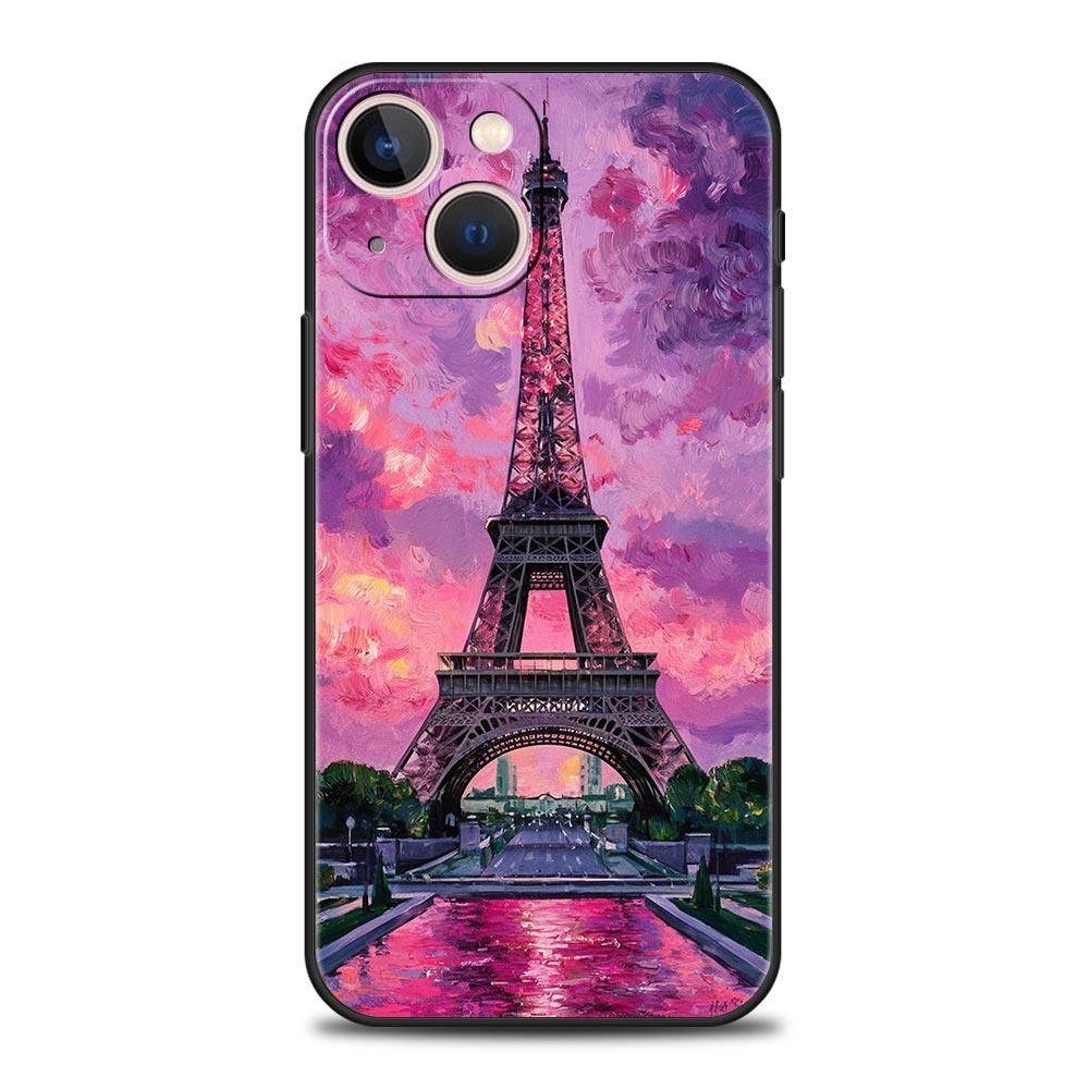 

Red Umbrella Eiffel Tower Phone Case For iPhone 17 16E 15 16 14 13 12 11 Pro Max 7 8 Plus Soft TPU Back Cover iPhone 16Pro Max