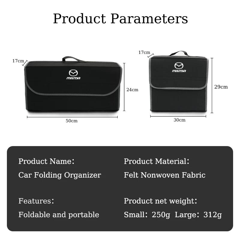 2025 Horký úložný box organizér do kufru auta Skládací kontejnerová taška pro úklid pro Mazda CX5 6 3 CX7 323 Axela Atenza CX30 CX9