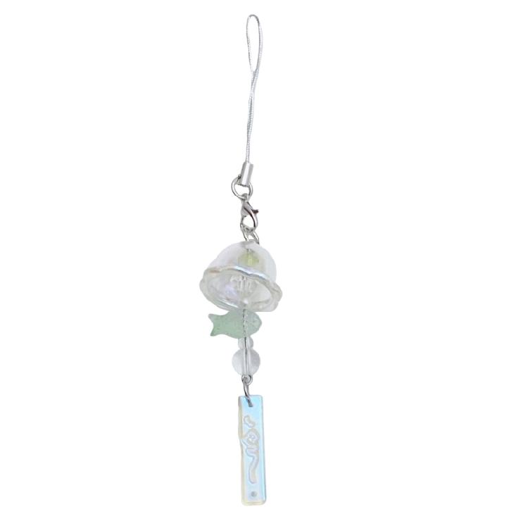 Multipurpose Jellyfish Chimes Phone Charm for Phones and Keys Decoration Handmade with Scratch Resistant Materials