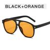 Retro Big Frame Round Sunglasses Black Circular Gradient Women Men Cool Designer Pilot Sun Glasses