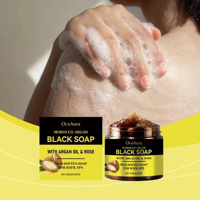 Exfoliating Repair Black Soap Deep Clean Oil Control Remove Pimples Lightening Melanin Moisturizing Smoothing Skin Purifying