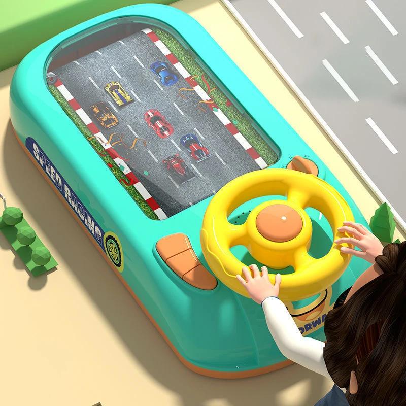 Steering Wheel Driving Toy for Kids Pretend Play Electronic Adventure Floor Game with Music Sound Effects for Girl Boy Gifts