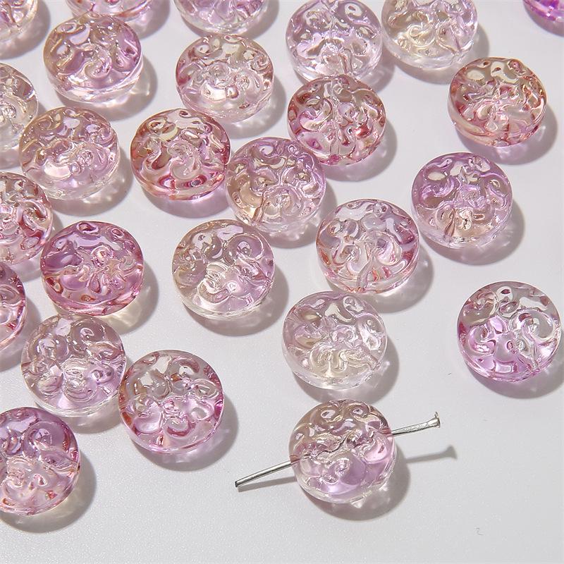 Transparent Two-Color Meander Glass Beads for DIY Bracelet Making