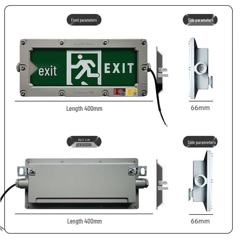 Yingyu EX Certified Dual-Head LED Emergency Exit Sign Light