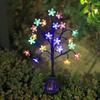 Solar Cherry Blossom Tree Light Outdoor Waterproof Garden Stake Lamp for Lawn Patio Aisle Ambient Landscape Decoration