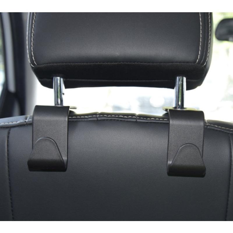 2/4pcs Car Seat Hook, Save Space, Durable Car Carbon Fiber Hook, Hidden Seat Back Hook, For Hang Heavy Objects, Sundries, Bags 3.5in Car Accessories