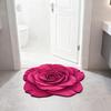 Floor Mat Irregular Shape Quick-Drying Floral Doormat Anti-Slip Backing Easy Maintenance Soft Cozy Rug Bathroom Decor