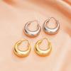 Dicke Creolen, minimalistische dicke Creolen für Damen, täglicher Basic Schmuck Geschenke