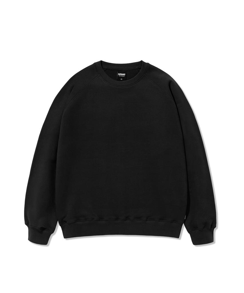 MINIMALPROJECT Signature Peach Skin Raglan Brushed Sweatshirt Mmt137 [Black]