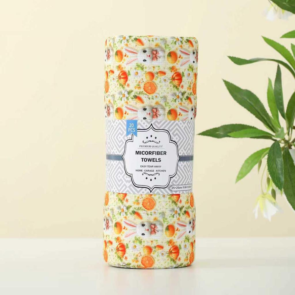 Dual-Use Ultra-Fine Fiber Tearable Kitchen Towel Roll