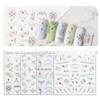 3D Geprägte Nail Art Aufkleber Bunte Blumen Nagelabziehbilder Selbstklebende Nageldesign Aufkleber für Nagelkunst Dekorationen
