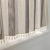 Short Cotton Curtain for Kitchen Window, Gray Stripe, Linen, Living Room, Cafe Cabinet Cover, New Half Curtain