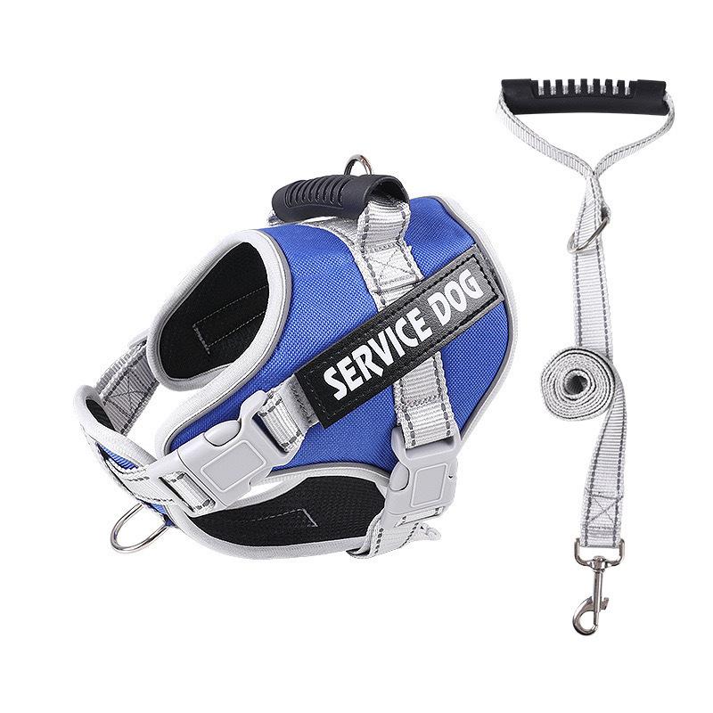 Pet breathable reflective chest back dog leash chest back large dog adjustable anti-explosion punch chest back