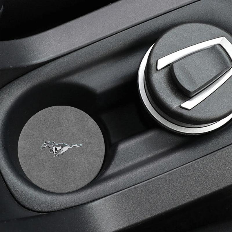 1/2pcs Car Coaster Water Cup Slot Non-Slip Mat Pad Car Accessories For Ford Focus Mondeo Kuga Fiesta MK7 Escort Explorer Edge 2 4 MK2 MK4