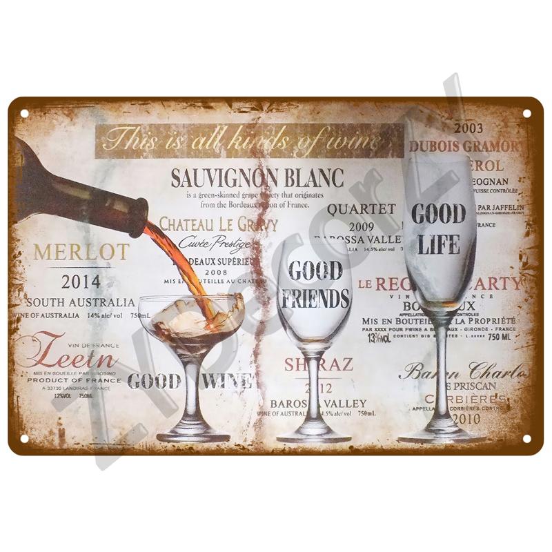 Vintage Posters Cocktail Tin Sign Plaque Metal Sign Plate Decoration Wall Art Home Decor For Bar Pub Club Man Cave Iron Painting
