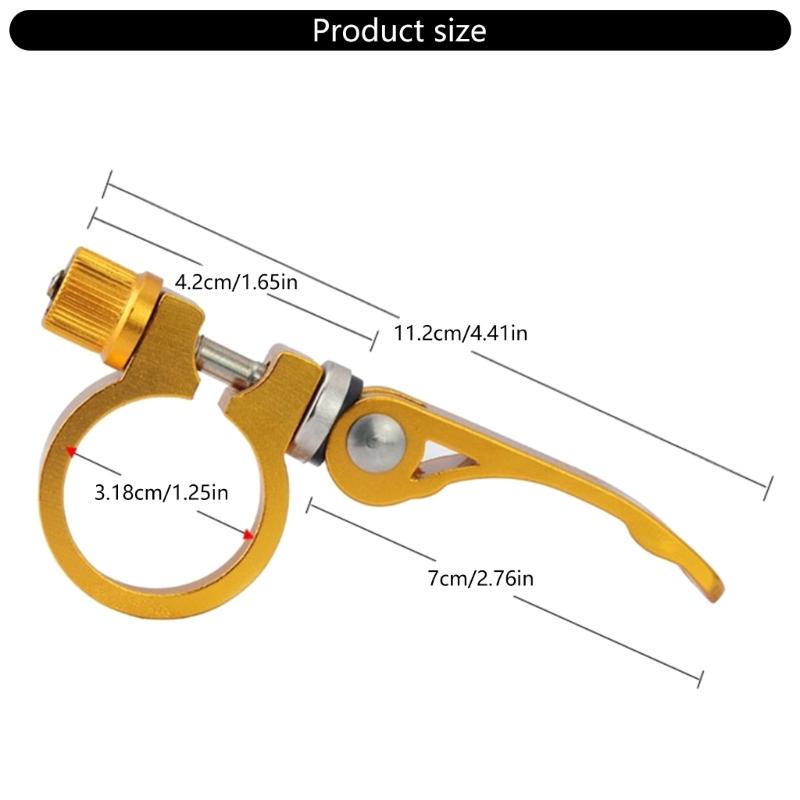 3lots Aluminum Alloys Cycling Seatpost Clamps Folded Bike Seats Post Clamps for Commuters and Cyclists
