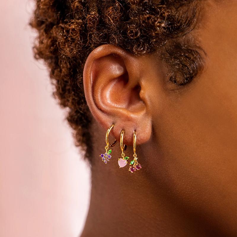 Tropical Fruit Mini Hoop & Stud Earrings - Creative European & American Ear Jewelry