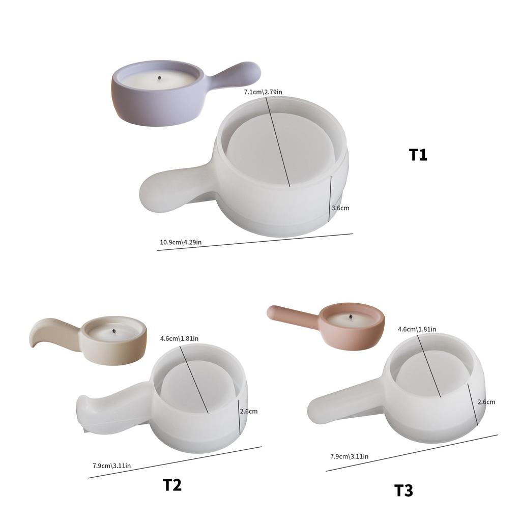 High Quality Silicone Mold for Crafting Unique Handle Candle Holder Pans for DIY Enthusiasts and Home Decors Designers