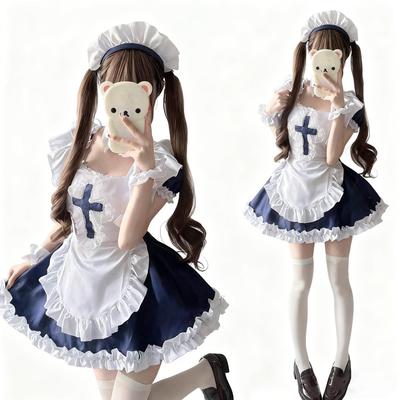 Plus Size Lolita Maid Cute Anime Alice Lace Idol Gothic Size L [AOTYP] Outfit, Dress, Costume, Lolita, Women's, Headband, FGO, Cosplay, Maid, Cafe,