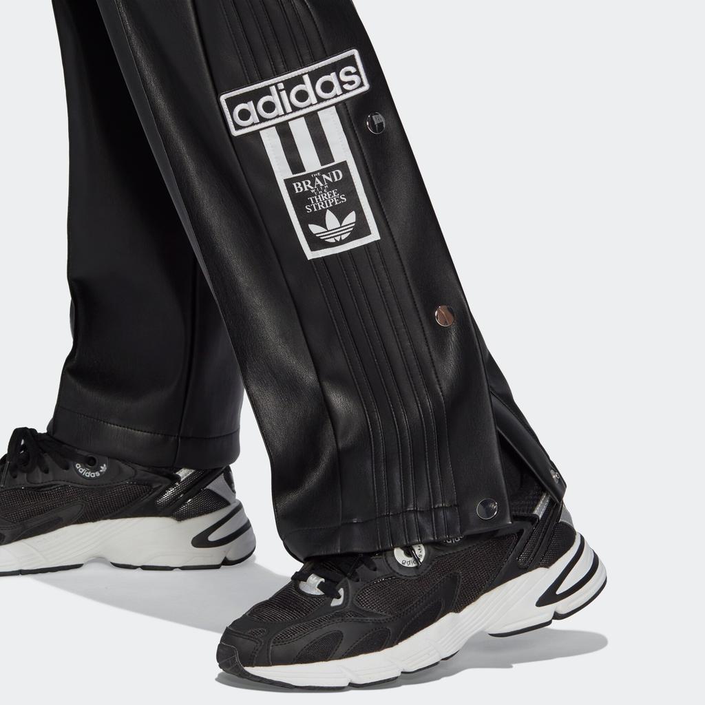 Adidas Originals Adibreak Ensfarget Logotrykk Trykknapp Treningsbukser Dame Underdeler Svart II6099