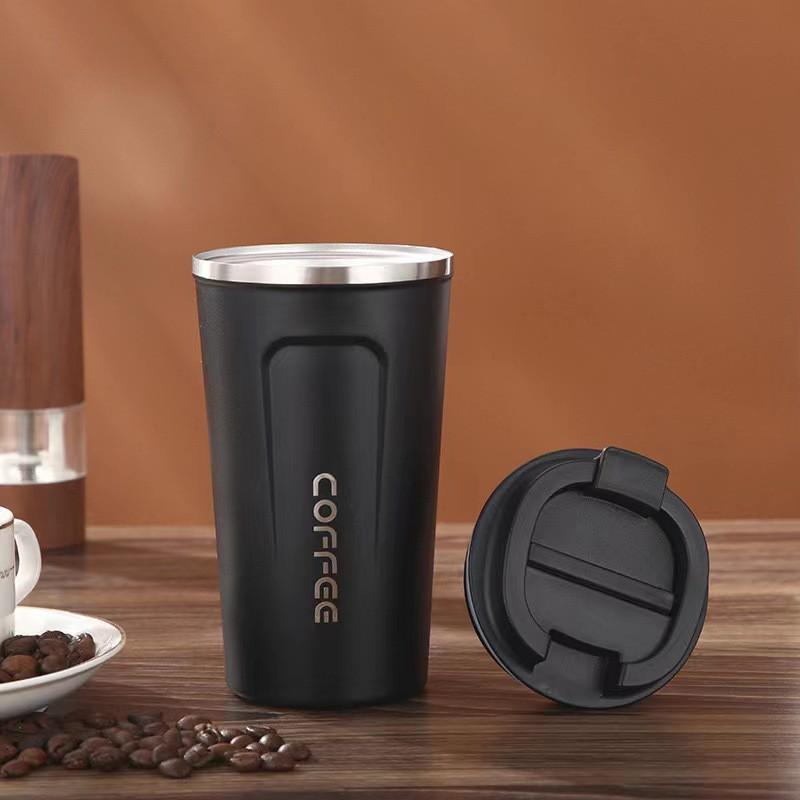 Stainless Steel Vacuum Insulated Travel Mug With Locking Lid 380ml 510ml Double Wall Office Car Home Use