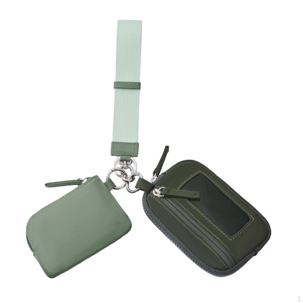 Nyckelring Armband Plånbok Dubbel Ficka Casual med Dragkedja Liten Nyckelring Kvinnor Män för