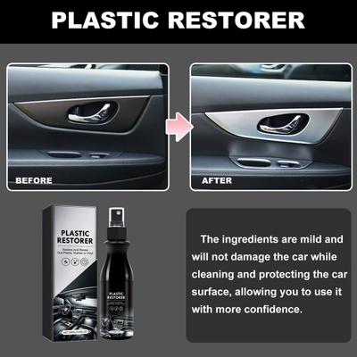 Araba Plastik Tamir Ajanı İç Koruma Çizik Giderici Paçavra Sünger Plastik Parçalar Yenileyici Otomotiv Plastik Tamiri için Kaplama Kiti