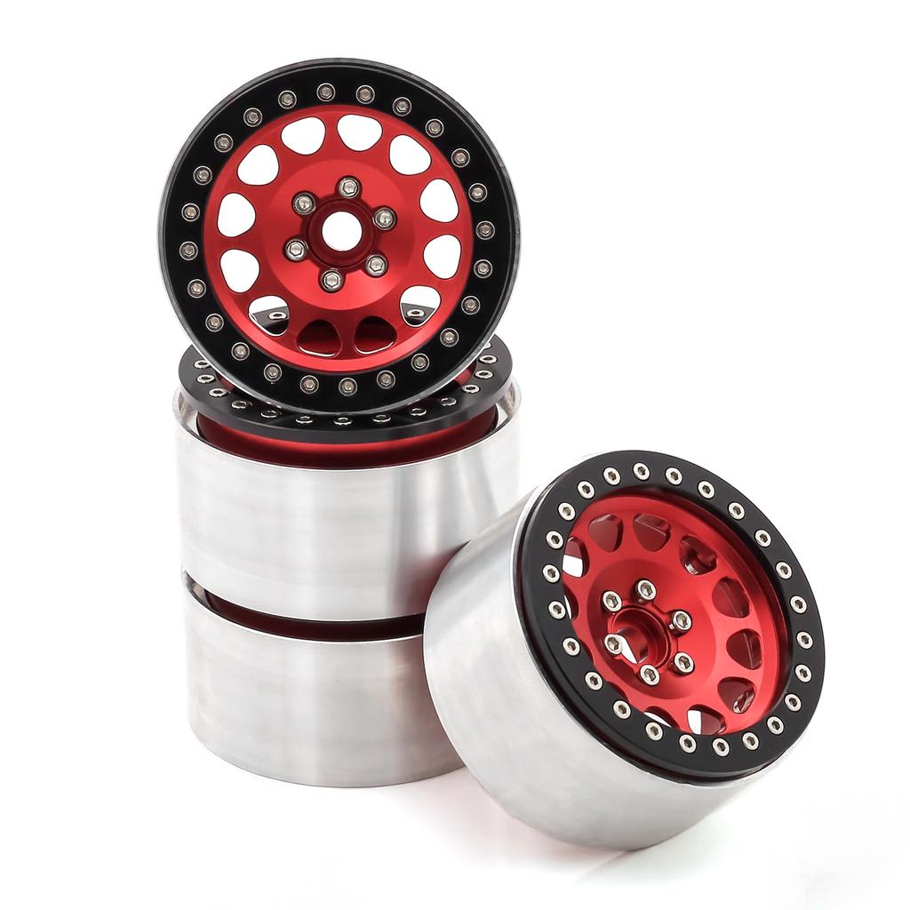 Aluminum Alloy Wheel Beadlock Wheel s Hub 4pcs 2.2inch 65*36mm Replacement for 4 6 Scx10 Rr10 Wraith 1Celsius8 1Cel