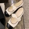 Inner height increase 5cm small fragrant Mary Jane ballet flats French high-end single shoes women's autumn.
