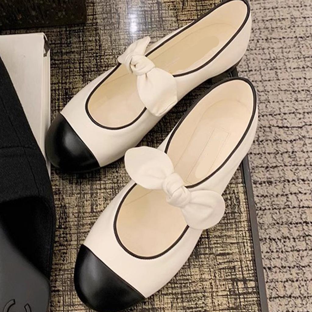 Inner height increase 5cm small fragrant Mary Jane ballet flats French high-end single shoes women's autumn.