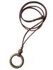 Antique Gold Ring Necklace with Stylish Patterned Beads Glasses Glasses Made In [flower Storm] [Leather Necklace] (Flower Storm) (Glasses Holder,