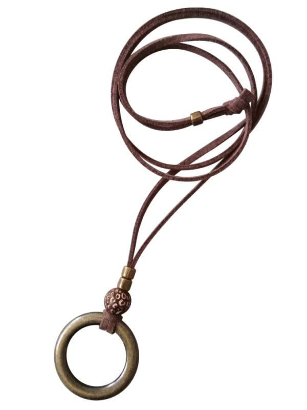 

Античное золотое кольцо-ожерелье со стильными узорчатыми бусинами Очки Очки Сделано в [цветочный шторм] [Кожаное ожерелье] (Цветочная буря) (Держатель для очков,